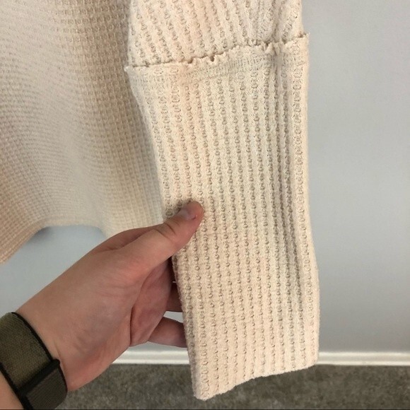 We The Free For Free People Beige Kitty Knit Thermal Size Medium - Picture 11 of 16